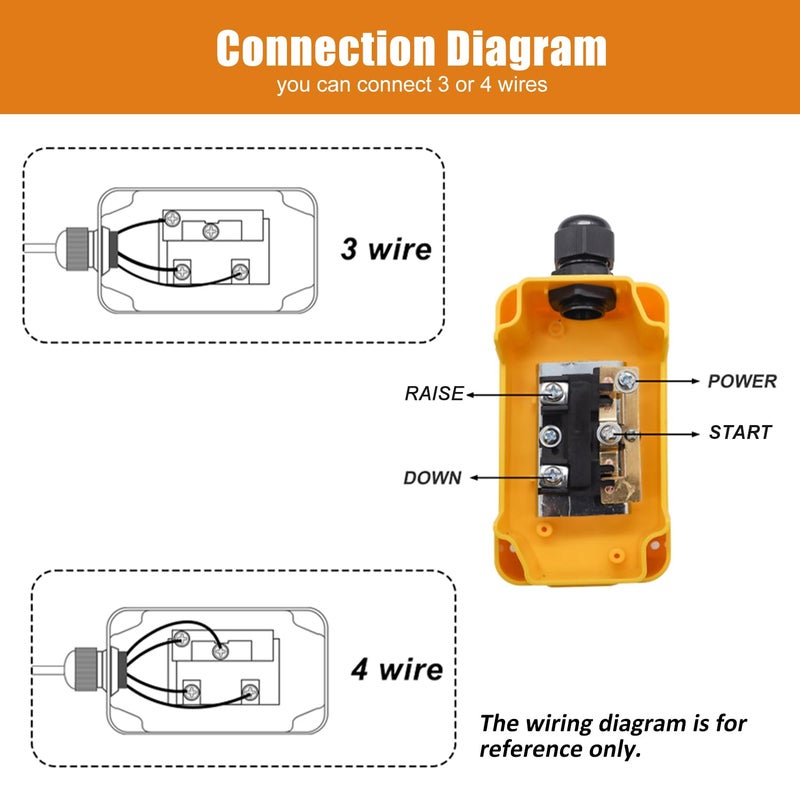mankk Dump Trailer Remote Control Switch 12V DC Up Down Control Switch Single Double Acting Hydraulic Pump Power Supply Unit Remote Controller for Truck Lift Gate Cranes Wrecker - Image 5